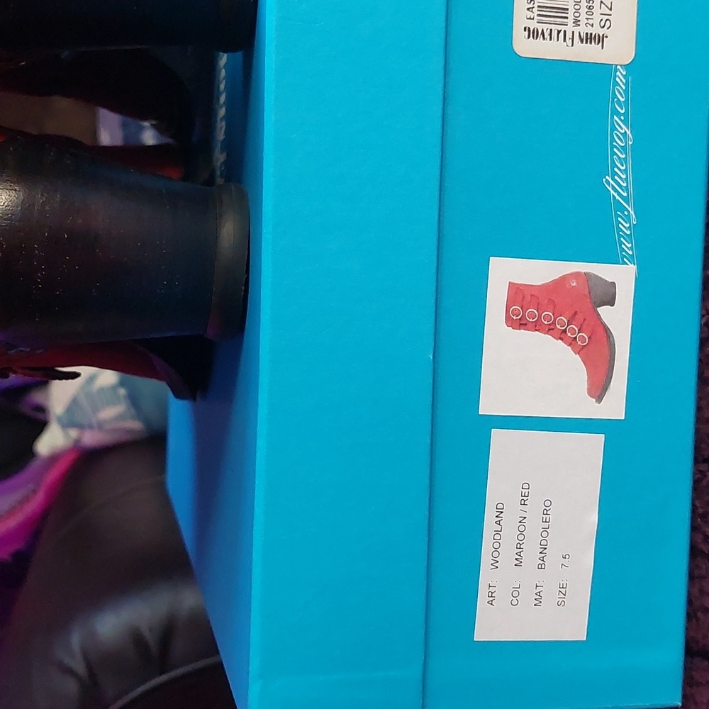 John Fluevog Red Woodland Boots - Picture 4 of 6
